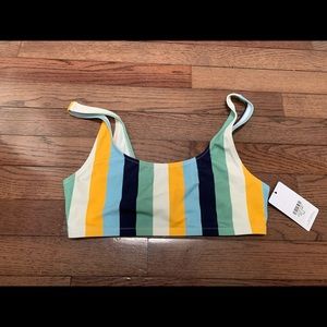 Lively Striped Bikini Top